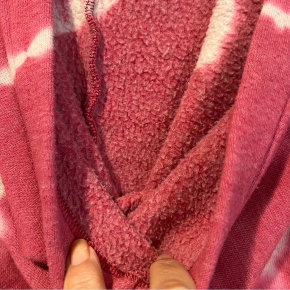 Free People Movement Dusty Rose and White Lace-Up Hoodie size Small - Picture 14 of 15